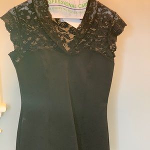 Cachet black lace top dressy shirt